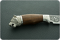 Нож Горностай (литье Медведь) орех, 100х13м, литье медведь : фото 5