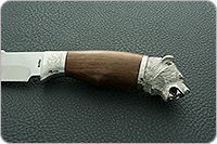 Нож Горностай (литье Медведь) орех, 100х13м, литье медведь : фото 6