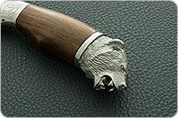 Нож Горностай (литье Медведь) орех, 100х13м, литье медведь : фото 7