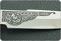 Нож Горностай (литье Медведь) орех, 100х13м, литье медведь : фото 11