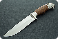 Нож Лось-1 (литье головы пумы) орех, 100х13м, литье пума : фото 2