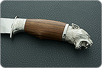 Нож Лось-1 (литье головы пумы) орех, 100х13м, литье пума : фото 6