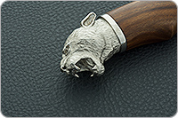 Нож Лось-1 (литье головы пумы) орех, 100х13м, литье пума : фото 7