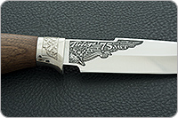 Нож Горностай символика ВОВ орех, 100х13м, дюраль : фото 3