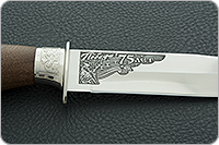 Нож Турист-1 символика ВОВ орех, 100х13м, дюраль : фото 3