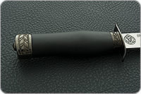 Нож Полигон резной (деревянные ножны) полимер, 100х13м, дюраль : фото 5