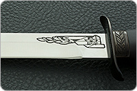 Нож Полигон резной (деревянные ножны) полимер, 100х13м, дюраль : фото 9