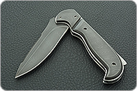 Складной нож Рысь накладки дамаск, дамаск, гарда дамаск : фото 3