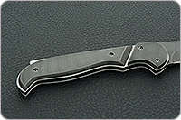 Складной нож Рысь накладки дамаск, дамаск, гарда дамаск : фото 6