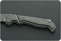 Складной нож Рысь накладки дамаск, дамаск, гарда дамаск : фото 7