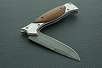 Складной нож Гвардия накладки дерево, дамаск, без золочения : фото 7