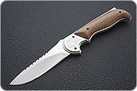 Складной нож Рысь серрейтор накладки дерево, эи-107, не предусмотрен : фото 2