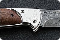 Складной нож Ахиллес накладки дерево, дамаск, не предусмотрен : фото 5