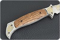 Складной нож Сапсан серрейтор накладки дерево, эи-107, золочение клинка : фото 5