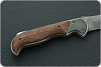 Складной нож Рысь накладки дерево, дамаск, гарда дамаск : фото 5