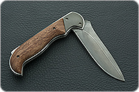 Складной нож Рысь накладки дерево, дамаск, гарда дамаск : фото 9