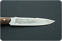 Нож Особист (с пилой) накладки сапели, эи-107, цельнометаллический : фото 7