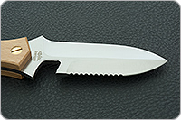 Нож Барракуда  40х10с2м (эи-107), накладки орех, цельнометаллический : фото 8