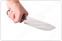 Нож Шеф-Большой накладки микарта, 95х18, цельнометаллический : фото 4