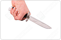 Нож Финка Вача - НКВД граб (черное дерево), 95х18, алюминий : фото 4