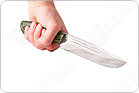 Нож Секач  накладки микарта, 95х18, цельнометаллический : фото 5