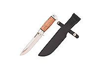 Нож Лиса карельская береза, 95х18, алюминий : фото 2