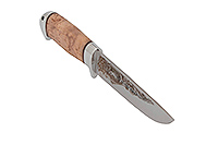 Нож Лиса карельская береза, 95х18, алюминий : фото 3