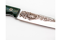 Нож Лиса накладки микарта, 95х18, цельнометаллический : фото 4