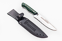 Нож Бекас (микарта желто - зеленая)