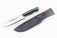 Нож Бекас (микарта желто - зеленая) накладки микарта, 95х18, цельнометаллический : фото 2