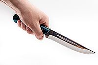 Нож Бекас (микарта микарта синяя) накладки микарта, 95х18, цельнометаллический : фото 3