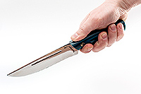 Нож Бекас (микарта микарта синяя) накладки микарта, 95х18, цельнометаллический : фото 4