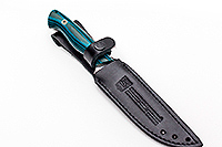 Нож Бекас (микарта микарта синяя) накладки микарта, 95х18, цельнометаллический : фото 6