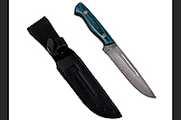 Нож Бекас (микарта зелено-синяя)