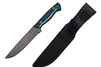 Нож Бекас (микарта зелено-синяя) накладки микарта, нержавеющий дамаск, цельнометаллический : фото 2