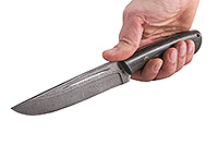 Нож Бекас накладки микарта, нержавеющий дамаск, цельнометаллический : фото 4