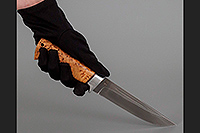 Нож Бекас  стабилизированная карельская береза, х12мф, алюминий : фото 4