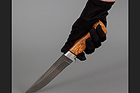 Нож Бекас  стабилизированная карельская береза, х12мф, алюминий : фото 5