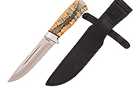 Нож Бекас  стабилизированная карельская береза, elmax, алюминий : фото 2