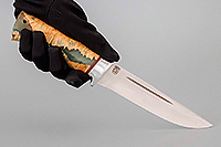 Нож Бекас  стабилизированная карельская береза, elmax, алюминий : фото 5