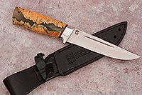 Нож Бекас  стабилизированная карельская береза, elmax, алюминий : фото 7