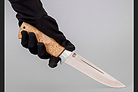 Нож Бекас  стабилизированный кап клена, elmax, алюминий : фото 4