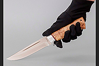 Нож Бекас  стабилизированный кап клена, elmax, алюминий : фото 5