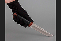 Нож Бекас  наборная кожа, 110х18м-шд, текстолит : фото 5