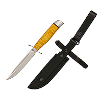 Нож Финка Вача - НКВД стабилизированный кап клена, 95х18, алюминий : фото 2