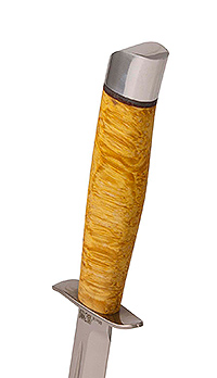 Нож Финка Вача - НКВД стабилизированный кап клена, 95х18, алюминий : фото 3