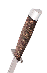 Нож Финка Вача - НКВД стабилизированный кап клена, 95х18, алюминий : фото 3