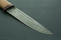 Нож Бекас  береста, нержавеющий дамаск, текстолит : фото 4