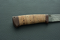 Нож Бекас  береста, нержавеющий дамаск, текстолит : фото 5