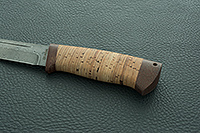 Нож Бекас  береста, нержавеющий дамаск, текстолит : фото 6